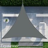Teynewer 5x5x5m Triangle Shade Sail UV 98% Waterproof Dark Grey with Rope view 5