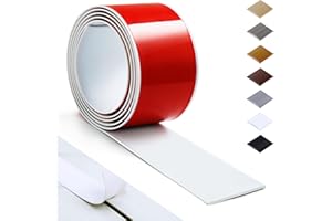 bnell Bnell Floor Transition Strip Self Adhesive Vinyl Laminate Floor Cover Strip 3" Floor Flat Divider Strip for Joining Floor Gaps and Doorway Transitions (10Ft, 7.6cm, White)