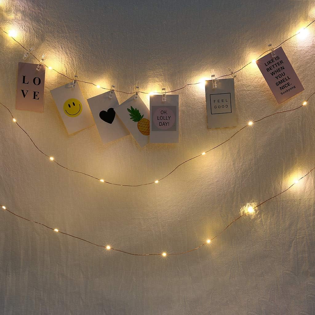 String Lights LEEDY Clearance Sale! Photo Clip LED String with Clips for Hanging Picture Party Wedding Decor 2M Atmosphere Decoration