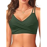 Women Underwire Bikini Top Only - Push Up Bathing Suit Top Twist Front Swimsuit