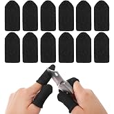 TIESOME 12 PCS Finger Cots Cut Resistant Protector, Finger Covers for Cuts Reusable Gloves Life Extender Anti-Slip Cut Resist