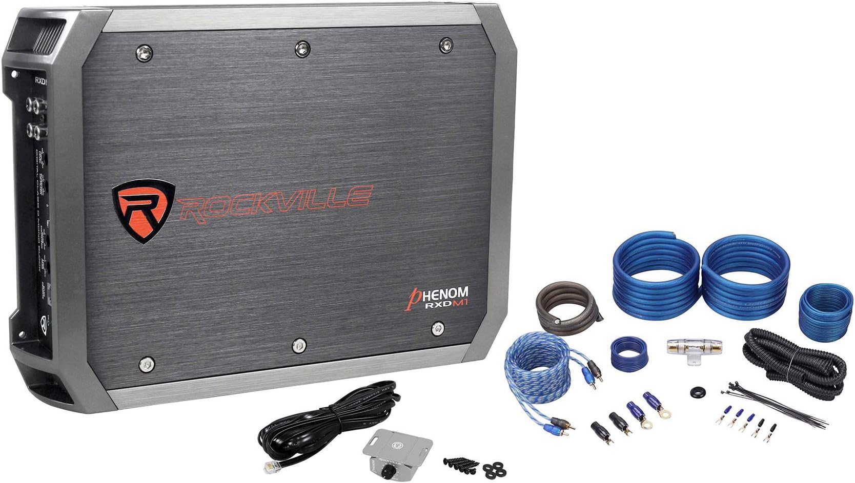 Rockville RXD-M1 2000 Watt Peak/500w @ 1 Ohm CEA RMS Mono Amplifier+Amp Kit