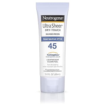 Neutrogena Ultra Sheer Dry-Touch Sunscreen Broad Spectrum SPF 45, 3 oz.
