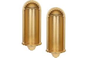 CC WONDERLAND ZONE Candle Sconce Set of 2,Gold Wall Candle Sconce,Wall Decorations,Rustic Home Decor