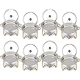 Chafing Dish Buffet Set 5 QT Stainless Steel Chafing Dishes Round Buffet Food Warmer Chafers Set for Parties Catering Event with Glass Lid, Lid Holder 8PCS