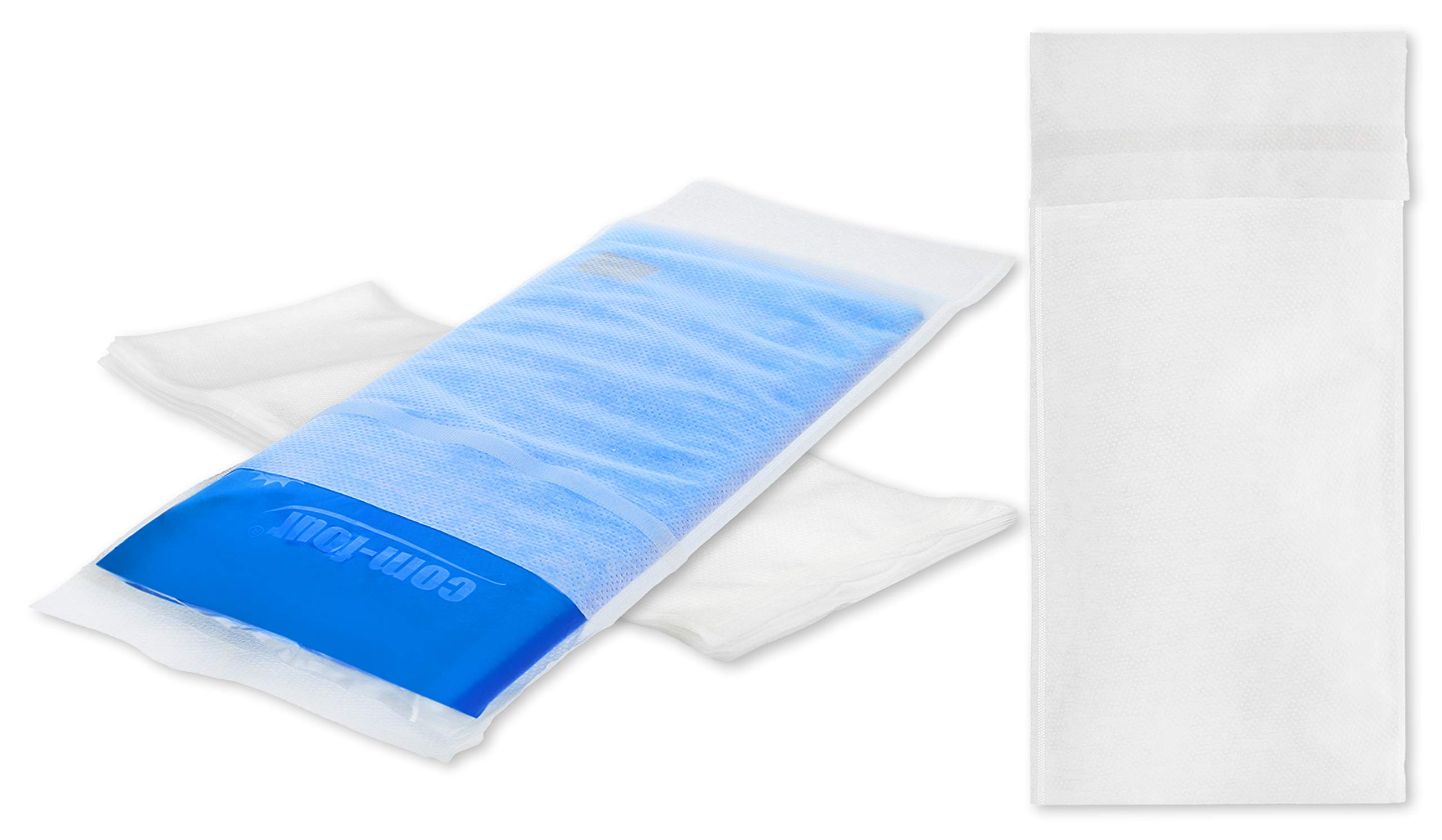 COM-FOUR® 10x Disposable Nonwoven Cover for Cold & Warm Multiple Gel Compression | Gel Cooling Pack Protective Cover to Protect Your Skin