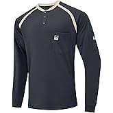 VANDISI FR Shirts for Men CAT2 Flame Resistant Shirts 6.5oz Light Weight Long Sleeve Fire Retardant Shirts