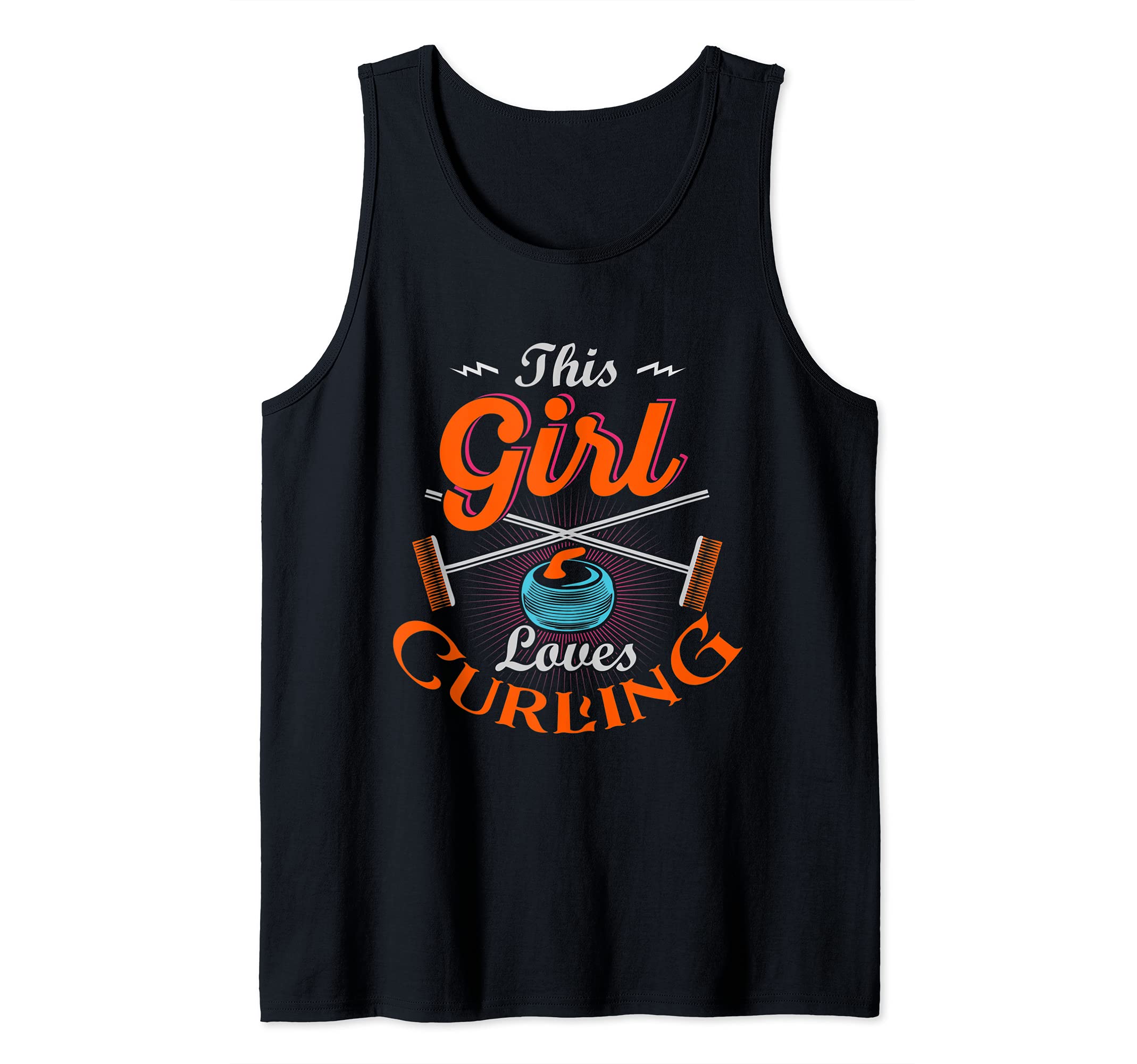 This Girl Loves Curling Winter Sport Lover Sweeper Curler Tank Top