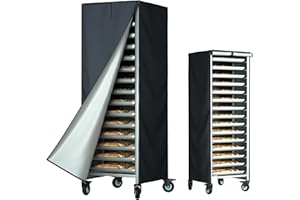 Wulbesin Bread Pan Rack Cover,28" Lx23 Wx64 H (Black, 28 “ x 23 ” x 64 ")