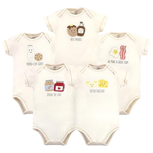 Touched by Nature Unisex Baby Organic Cotton Bodysuits, Better Together, 18-24 Months