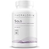 Theralogix Solo Multivitamin & Multimineral Supplement Without Iron - 90-Day Supply - Iron-Free Multivitamin - Support for Women & Men - Vitamin D3, Vitamin C & B Vitamins - NSF Certified - 90 Tablets