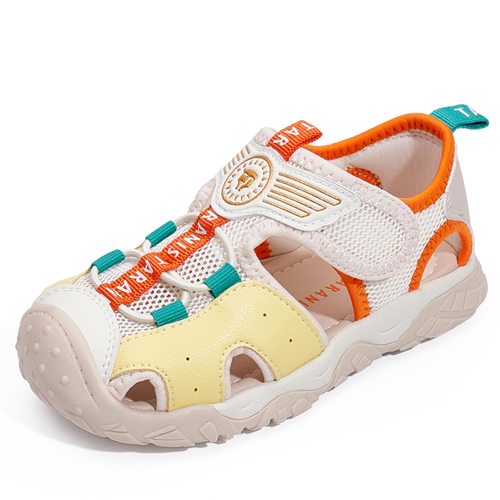 Photo 1 of TARANIS Boys Girls Outdoor Sport Sandals Closed Toe Water Beach Hiking Lightweight Athletic Summer Shoes Yellow25