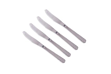 Classic Essentials Stainless Steel Butter Knife Set, 4-Pieces, Silver