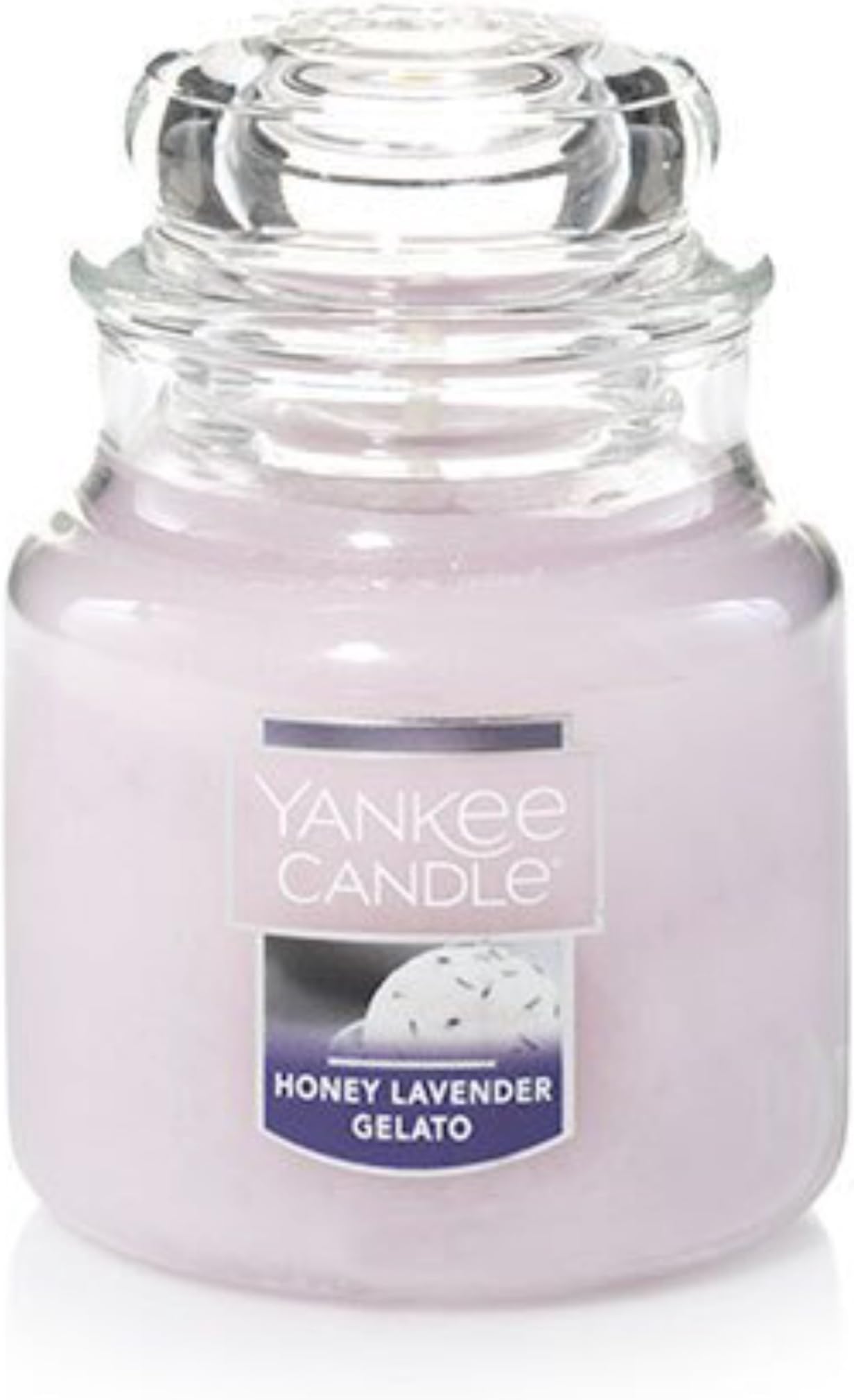 Yankee Candle Honey Lavender Gelato Small Jar Candle, Food & Spice Scent