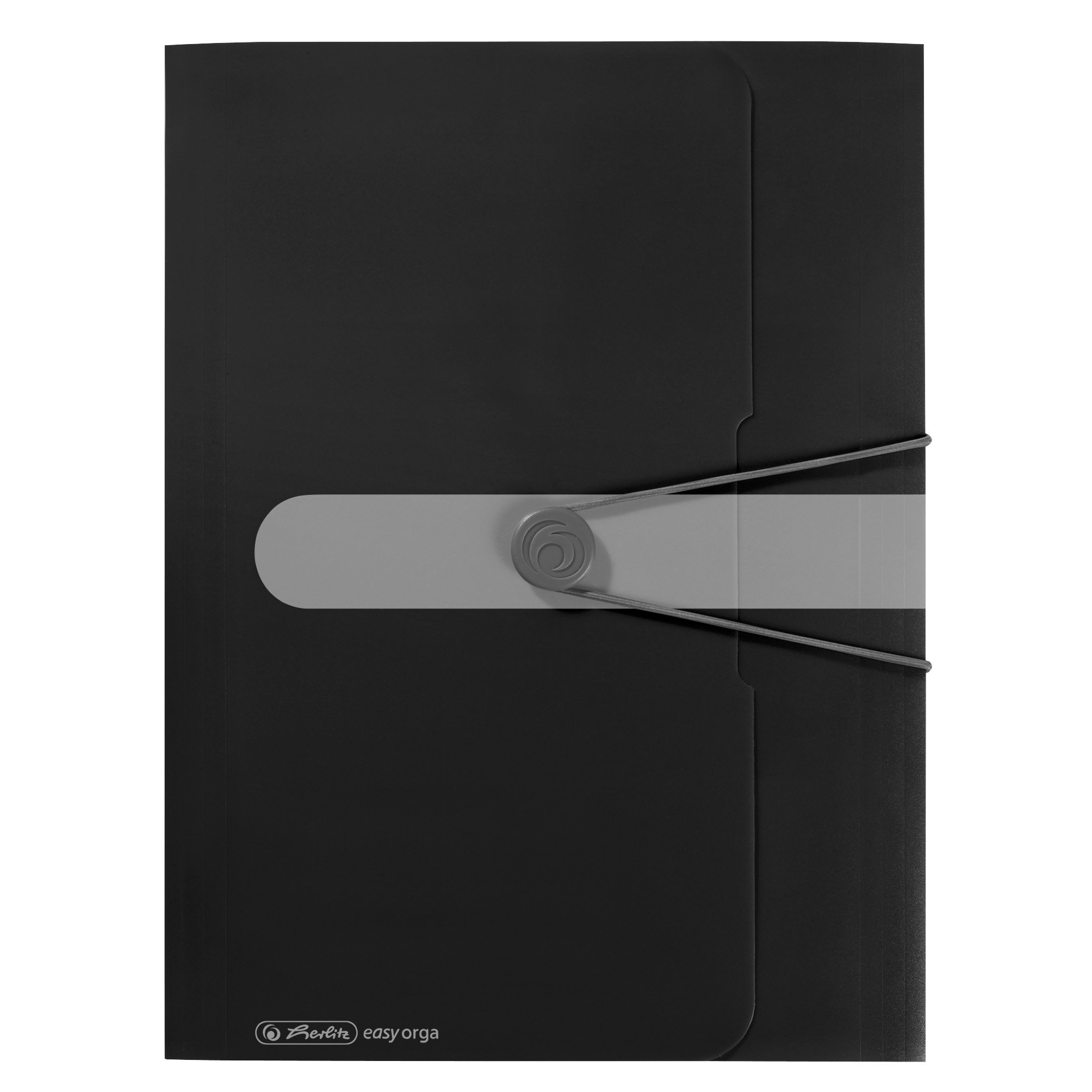 Herlitz Easy Orga To Go A4 PP Wallet Folder - Opaque Black (Pack of 3)