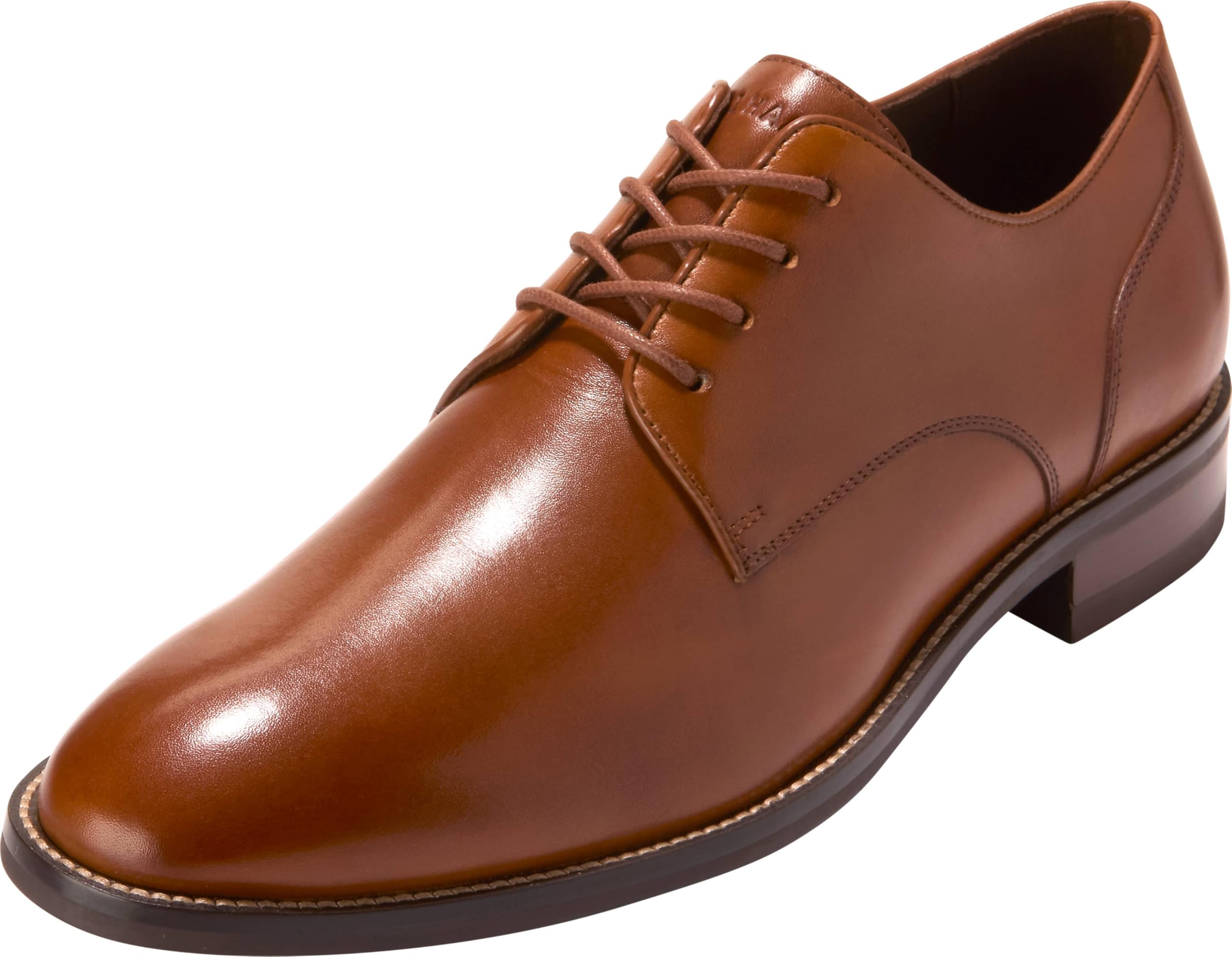 Cole Haan Men’s Lenox Hill Plain Toe Oxfords, British Tan/Black/Dark Natural, 10-M US