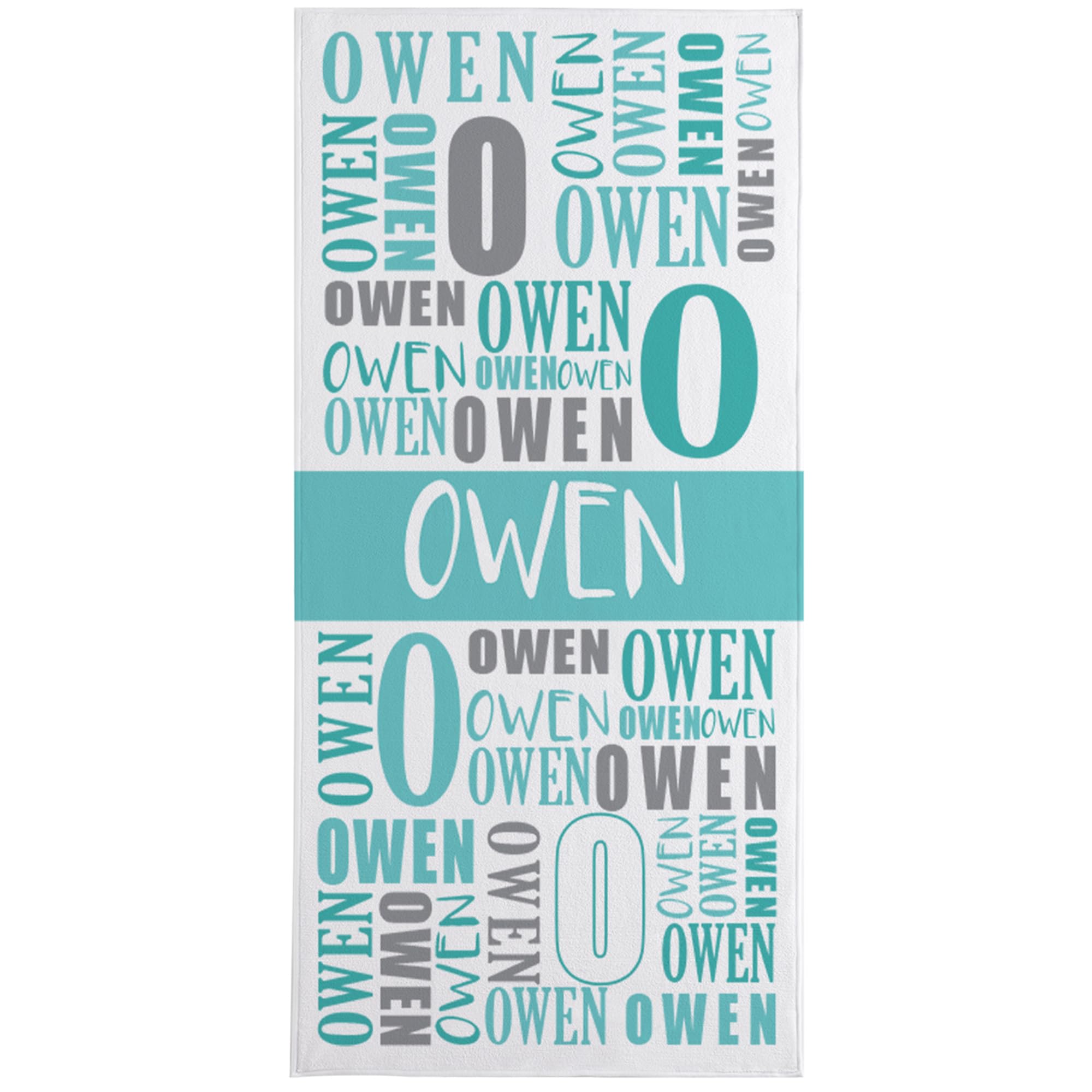 Let's Make Memories Personalized Beach Towel - Unique Custom Pool Towel - Vacation - Cruise - Beach - Plush Poly/Cotton Towel - Oversized - Name Game - Teal