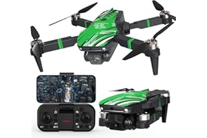 TTROARDS TT19 Foldable 4K Drone with Camera for Adults, 270° Obstacle Avoidance, Brushless Motor Drones RC Quadcopter with Optical Flow Positioning, Level 3 Wind Resistance, Altitude Hold, Green