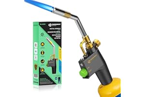TURBOHEAT High-Intensity Propane Torch Head,Auto Trigger Start MAPP MAP Gas Torch Heavy Duty Propane Torch Head with Igniter Metal Handle MAP PRO Gas Torch Kit Blow Torch for Soldering Welding Brazing