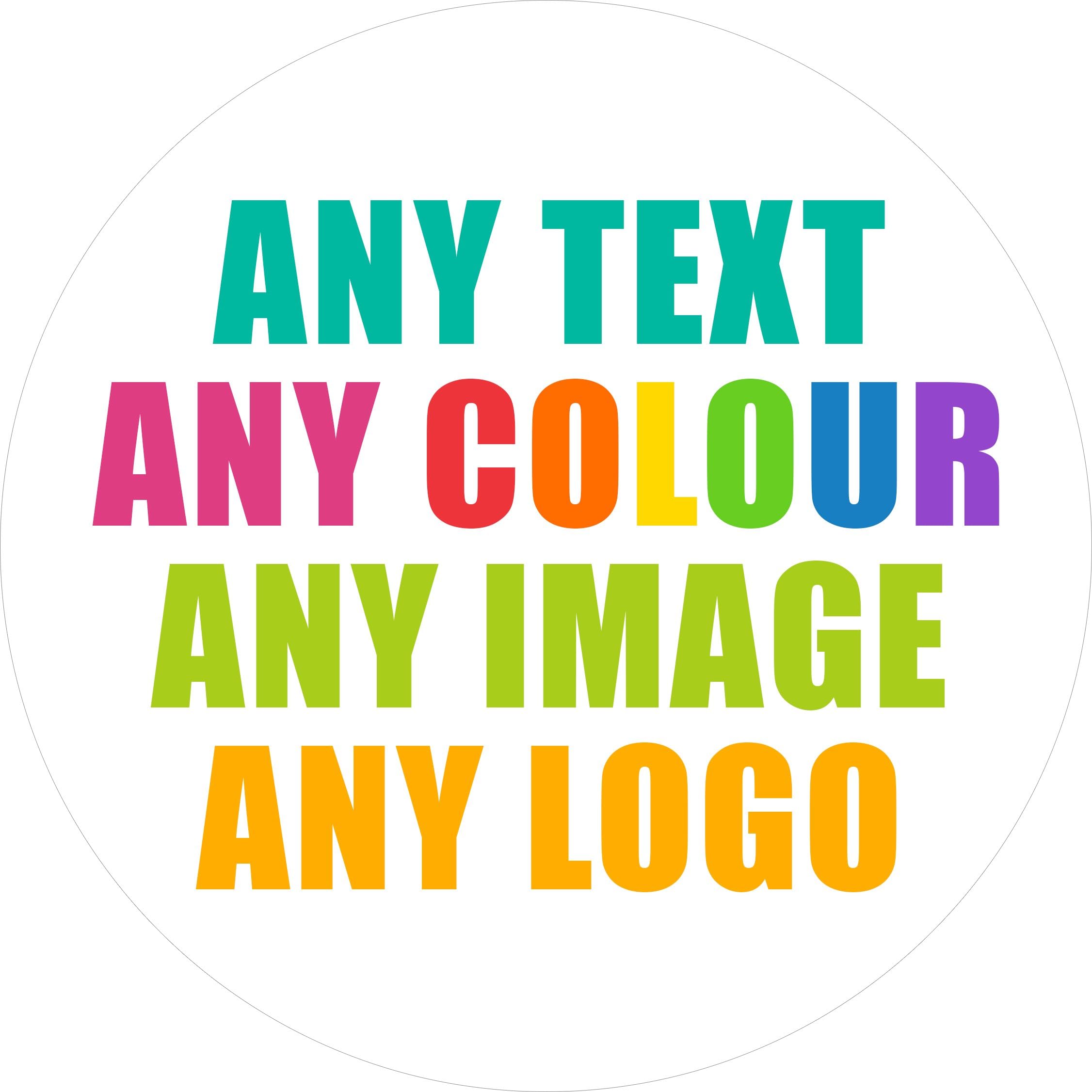 12 Personalised Stickers Add Any Photo, Logo, Text, Colour Here Custom Personalized Sticker Labels Party Favors Sweet Cones Wax Melts (6.5 cm / 1, A4 Sheet)