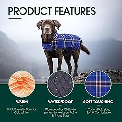 Kuoser Waterproof Dog Coat, Reversible Dog Jacket
