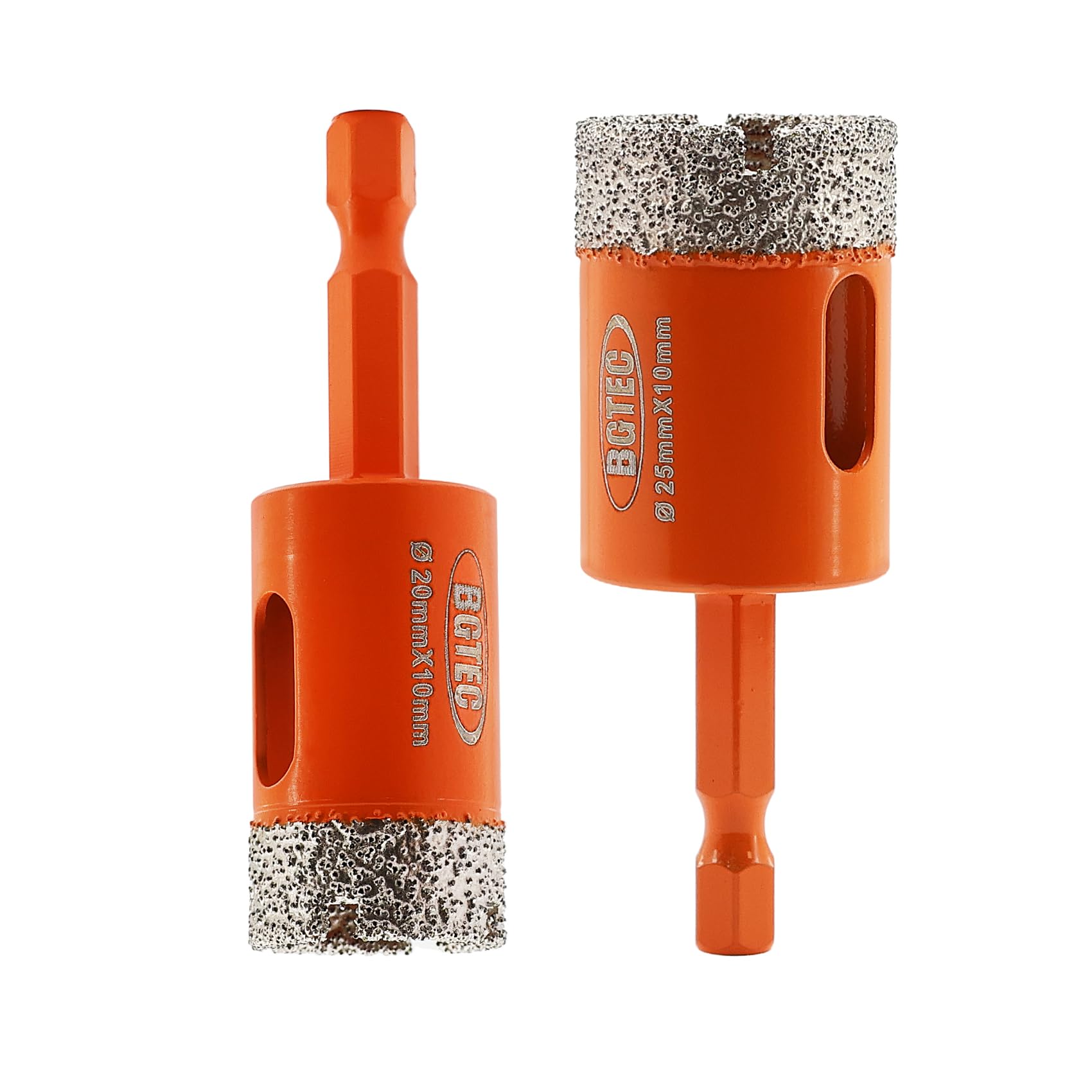 BGTEC Dry Diamond Drill Bits 20/25mm with Quick Change Hex Shank for Granite Marble Porcelain Tile Ceramic — image 1