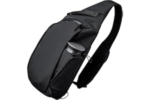 ALPAKA Metro Crossbody Right Shoulder 7.5L - Crossbody Bag Men,Sling Backpack - Fits 11" Tablet - Single Shoulder with YKK Zipper - Expandable Water Bottle Pocket - Phone Sleeve- Black Axoflux 210D