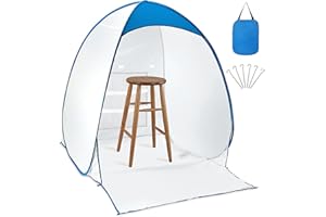 Bofoho Paint Spray Booth Tent - Portable and Foldable Spray Paint Booth Tool with Vents, Tool for Small DIY Painting, Pop-up, Windproof, Easy-to-Clean Paint Station (Blue)
