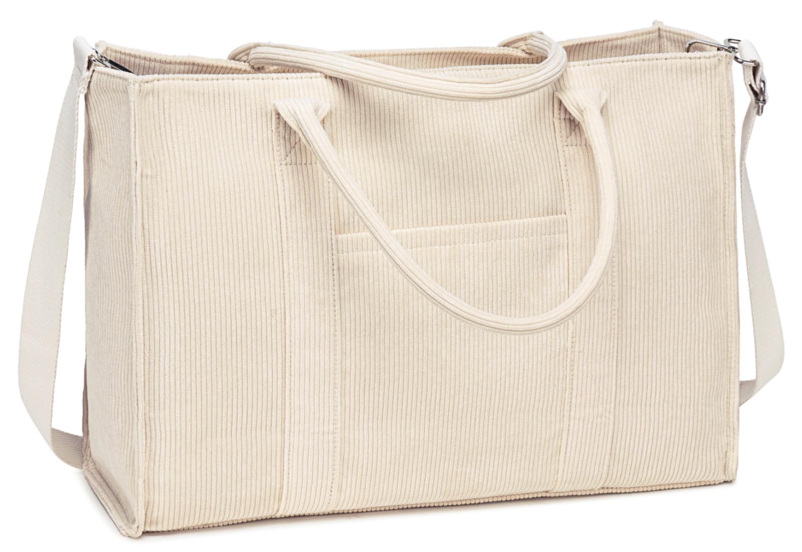 Photo 1 of Laptop Tote Bag for Women Work 15.6 inch Corduroy Shoulder Bags Computer Messenger Purse Teacher Handbag Office Briefcase