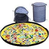 YUTBES Toy Box and Game Pad,Kids Toy Storage Organizer,Toy Storage Basket With Lid,Suitable for Toys With Building Blocks Bui