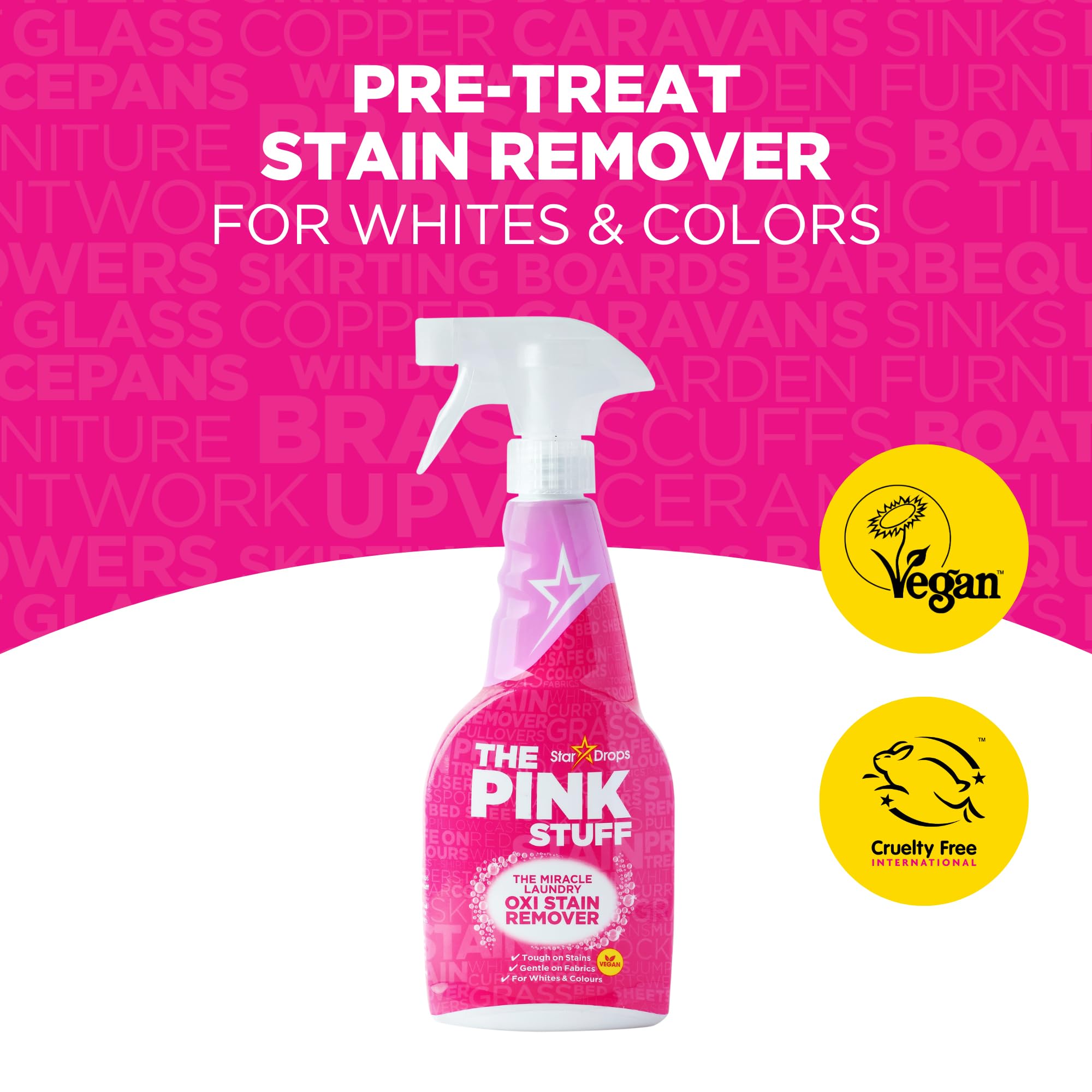 Stardrops - The Pink Stuff - The Miracle Laundry Oxi Stain Remover Spray 500ml