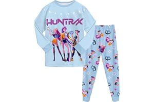 Unisex Kids Demon Costume Full Cartoon Printed Tee Shirt 2PCS Long Sleeve Hunter Anime Clothing Outfit Pants Sets