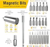 AZUNO 24-in-1 Ratcheting Screwdriver Set Universal Socket 20 CRV Bits Stored view 5