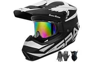 Motocross Helmet,Adult ATV Dirt Bike Motorcycle Helmet, Youth BMX 4-Wheeler Off-Road Mountain Bike Helmet,DOT Certified,W/Glo