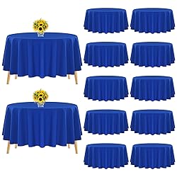 Pesonlook 12 Pack Round Tablecloth 90inch-Royal
