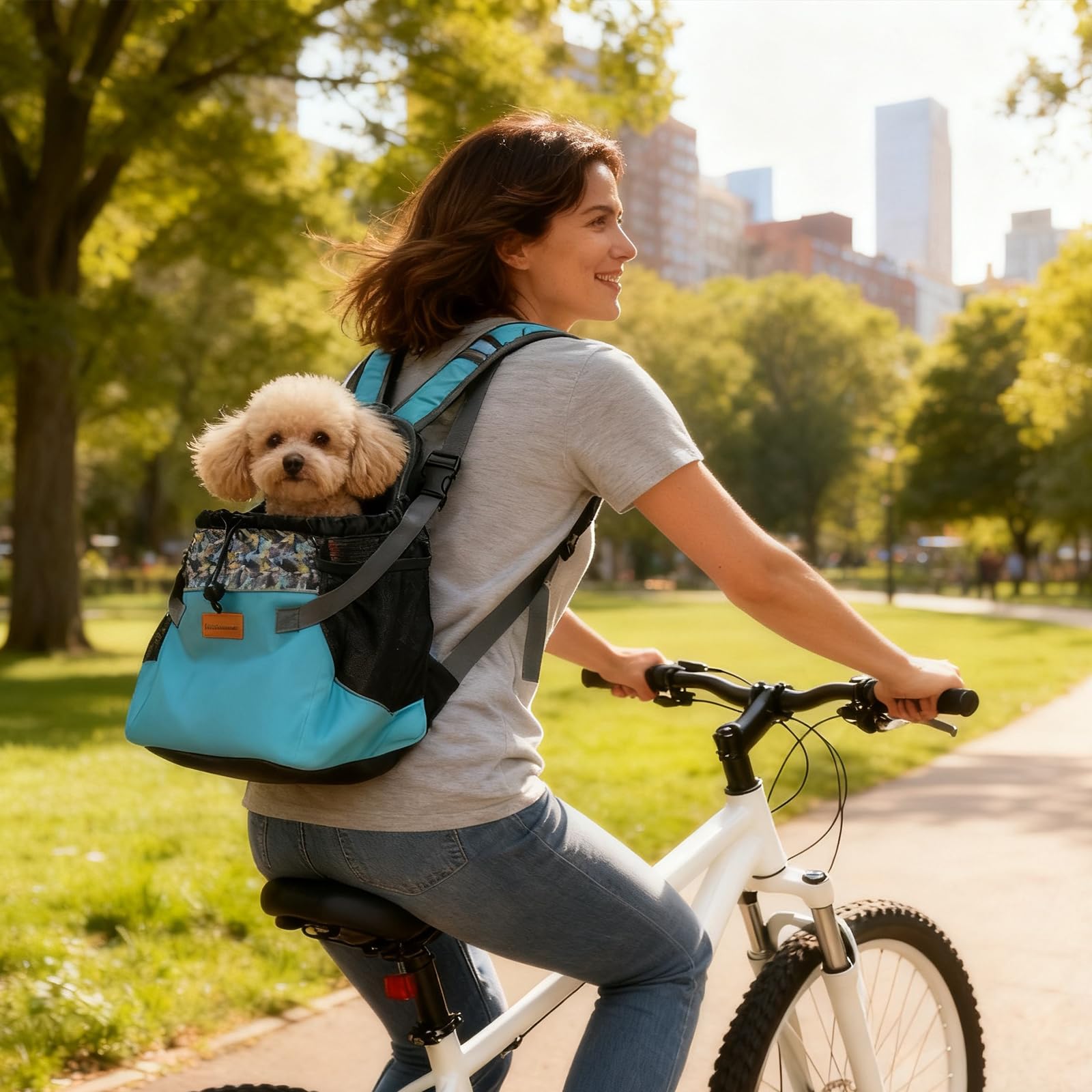 Cinf Backpack Adjustable Pet Front Cat Dog Carrier Bag Easy-Fit Traveling Hiking Camping Puppies Outdoor Use