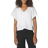 Velvet by Graham & Spencer Women's Tish Cotton Eyelet Mix Top