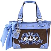 Juicy Couture Vintage Dreams Daydreamer Tote Bag, Handbag with Bow Accent &amp; Shoulder Straps, 12 x 11 Inches
