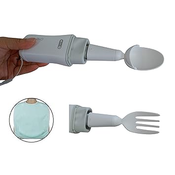 GYENNO Bravo Twist Parkinson Spoon and Fork for Hand Tremor, Steady Spoon with Self Stabilizing