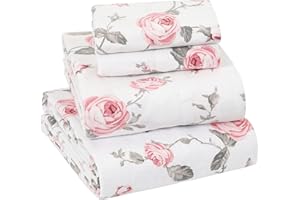 EnvioHome 100% Cotton Flannel Sheets Twin - Warm & Cozy Velvety Soft 170 GSM Heavyweight Double Brushed Anti-Pill Flannel Twi