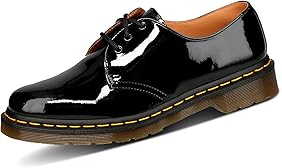 dr martens 1461 classic black patent flat shoes
