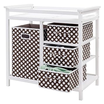changing table with laundry hamper
