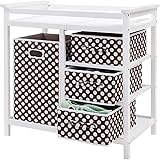 badger basket modern baby changing table with hamper and 3 baskets