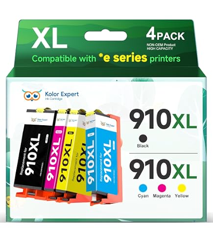 thumbnail image 2 of 937e/937XL Ink Cartridges 4-Pack – Compatible With HP OfficeJet Pro 9110, 9125, 9135 Printers 2 of 10