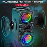 TENMIYA Bluetooth Speaker 40W Dual Subwoofer 5.0 Portable Party Speaker view 9