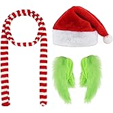 Christmas Hat and Scarf Furry Gloves Set for Christmas Halloween Cosplay Party