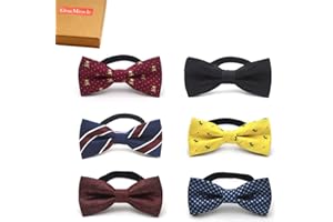 Elesa Miracle Baby Boy Gift Box with Pre-tied Adjustable Neck Strap Tie Boys Bow Tie Value Set, Set of 6