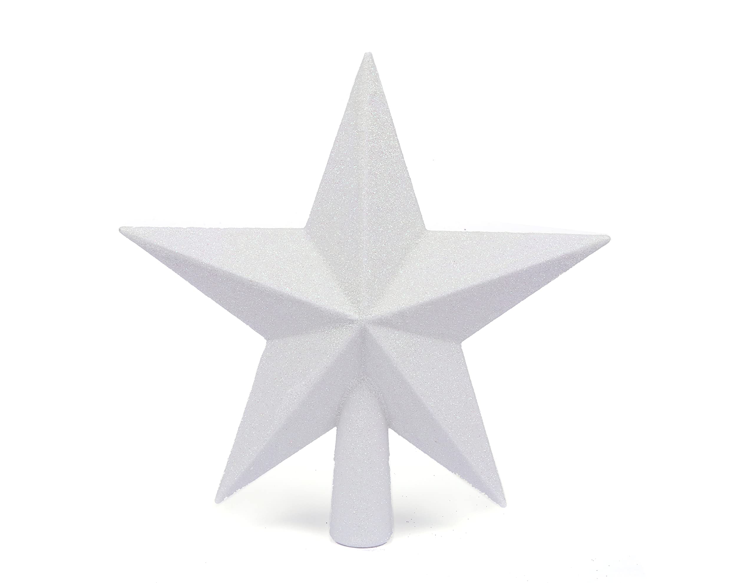 YYCRAFT Glitter Star Tree Topper Christmas Decoration-8 Inch,White โ image 1
