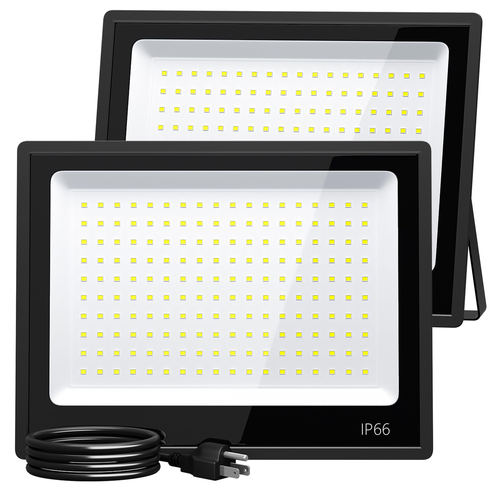 Photo 1 of XXBSAZ LED Flood Light Outdoor, High Power Commercial Work Light, IP66 Waterproof Daylight Super Bright Security Stadium Lights for Parking Lots, Warehouses, Yard (2, 150, Watts)