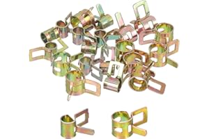 MECCANIXITY ID 5mm 8mm 3/16 Inch 5/16 Inch Fuel Line Hose Clips, Pipe Spring Hose Clamp,Low Pressure Air Clamp, Water Pipe Ai